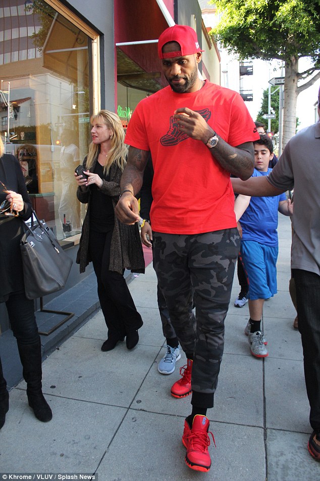 NBA star Lebron James stopped for a 'pedicure' in Beverly Hills ahead of his return to NBA action