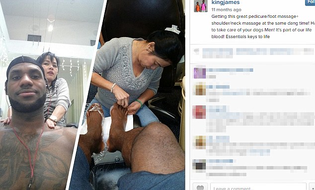 NBA star Lebron James stopped for a 'pedicure' in Beverly Hills ahead of his return to NBA action