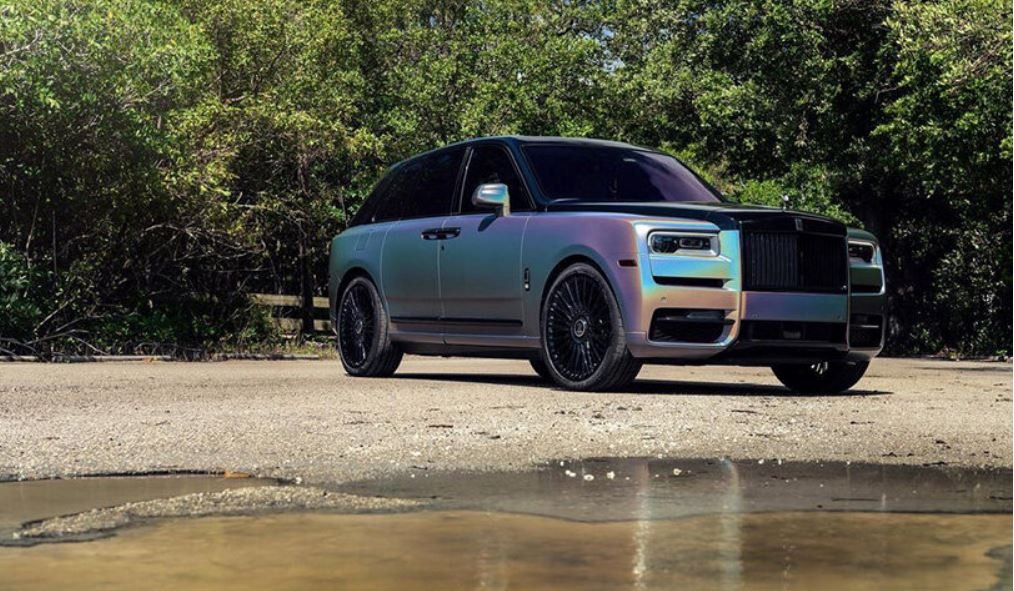 Lianko ramirez wraps rolls-royce cullinan in iridescent color