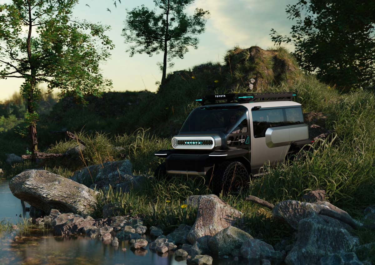 Toyota unveils a Baby Lunar Cruiser concept that astronauts could drive across the moon - complete with an augmented reality display, airless tyres, and joystick controllers