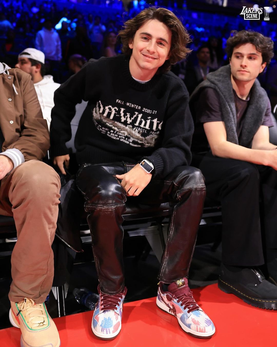 At the Las Vegas In-Season Tournament, Timothee Chalamet watches as the Lakers beat the Pacers