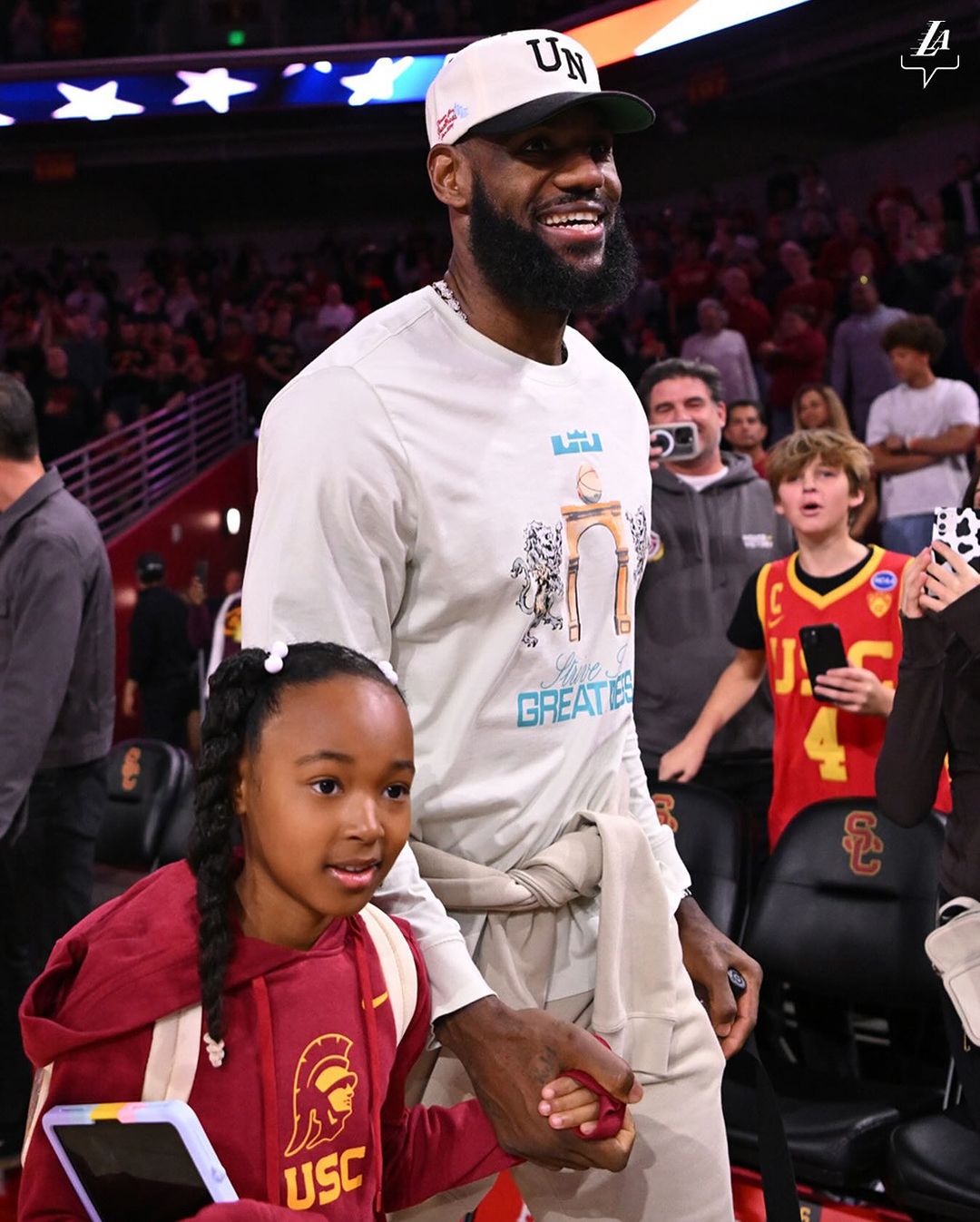 Less than five months after his heart attack, USC freshman Bronny James made his NCAA basketball debut off the bench