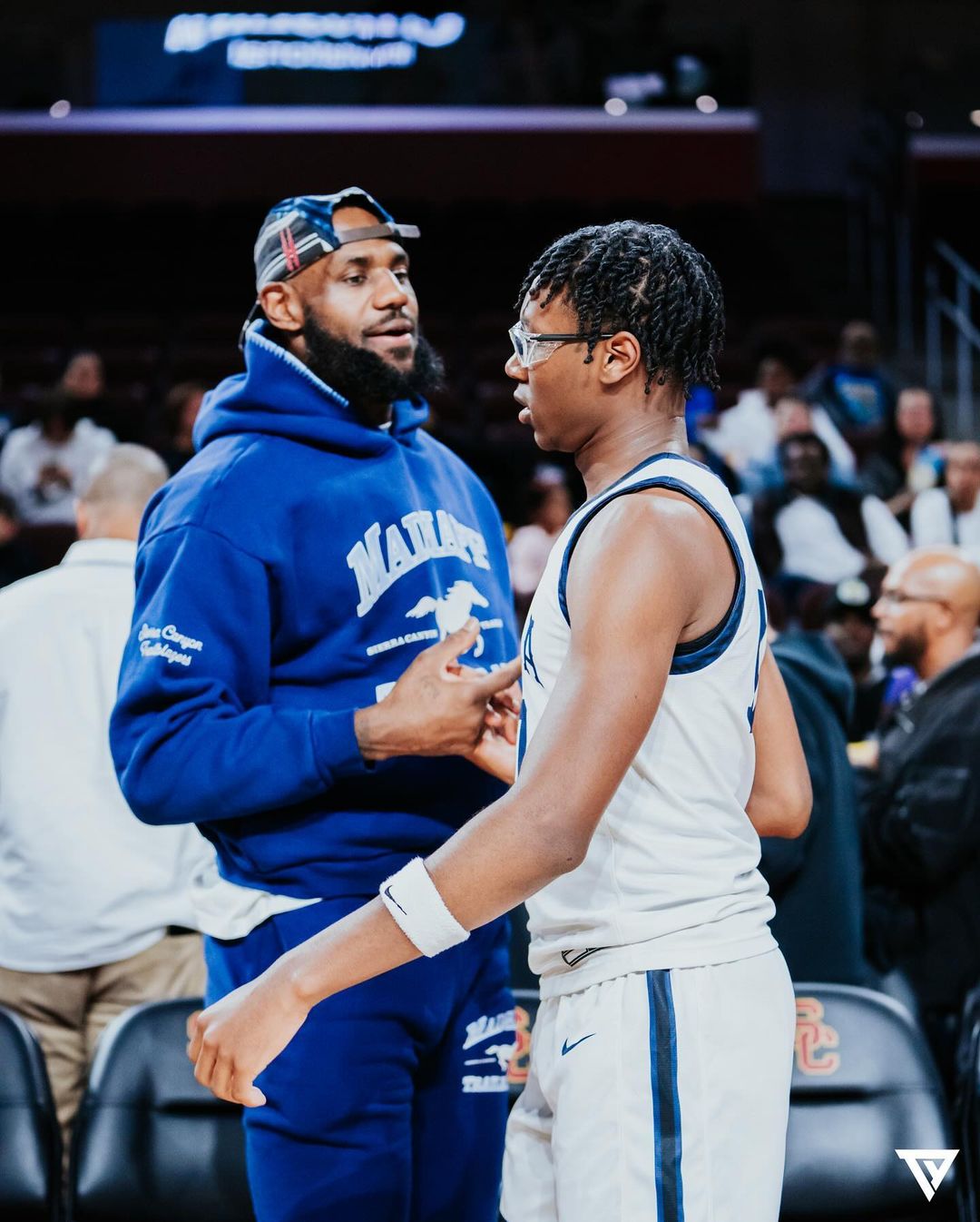 The James Brothers Bryce and Bronny Wow Proud Father LeBron with Sierra Canyon's Victory