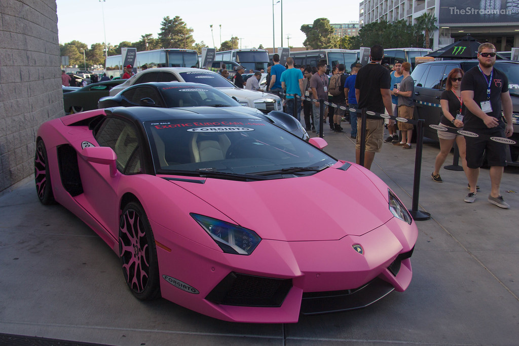 Nicki Minaj's pink Lamborghini Aventador Roadster | Video of… | Flickr