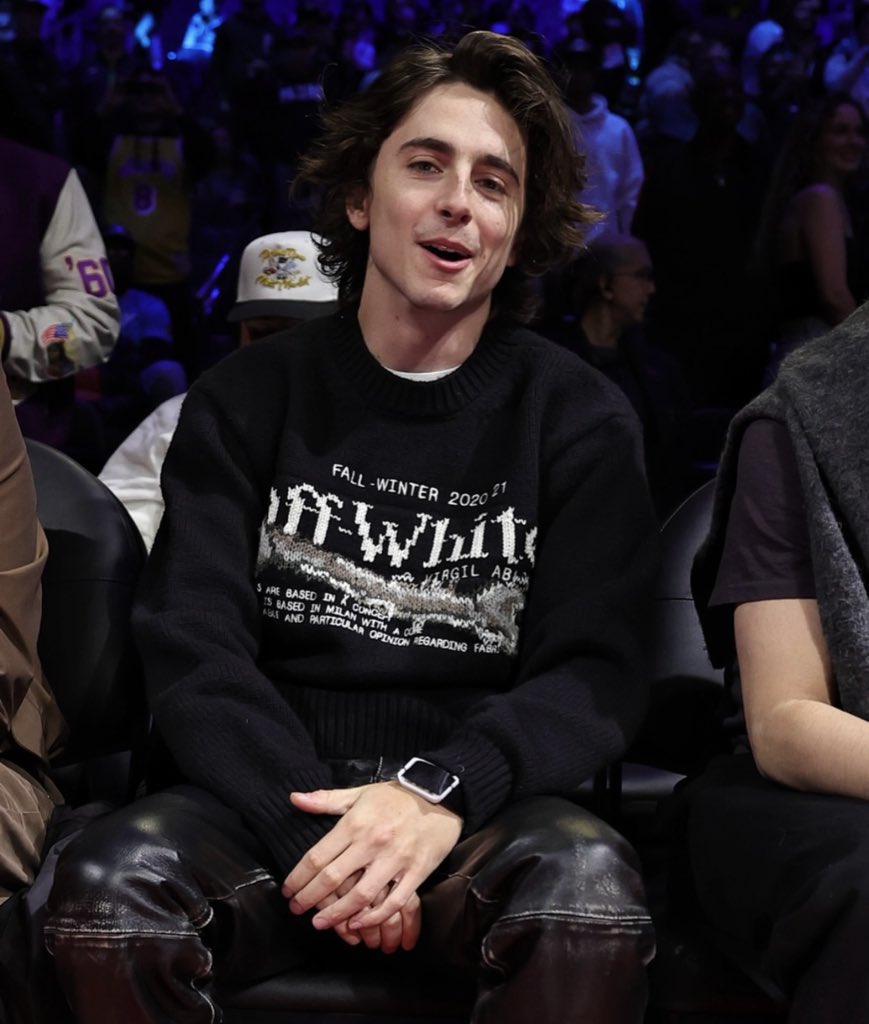 At the Las Vegas In-Season Tournament, Timothee Chalamet watches as the Lakers beat the Pacers