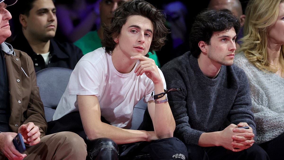 At the Las Vegas In-Season Tournament, Timothee Chalamet watches as the Lakers beat the Pacers