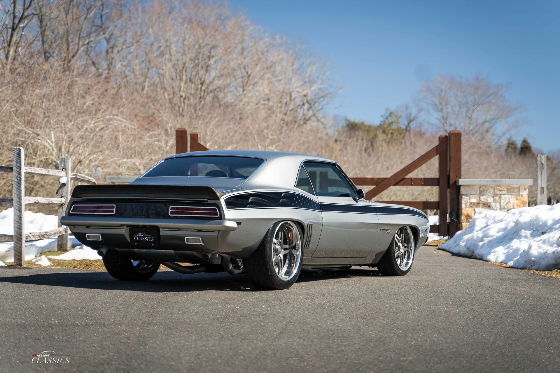 Close-Up Of This Classic 1969 Chevrolet Camaro RS/SS LS3 Pro-Tomotive Masterpiece Is Considered A Testament To Power, Style And Innovation In The Realm Of Classic Cars