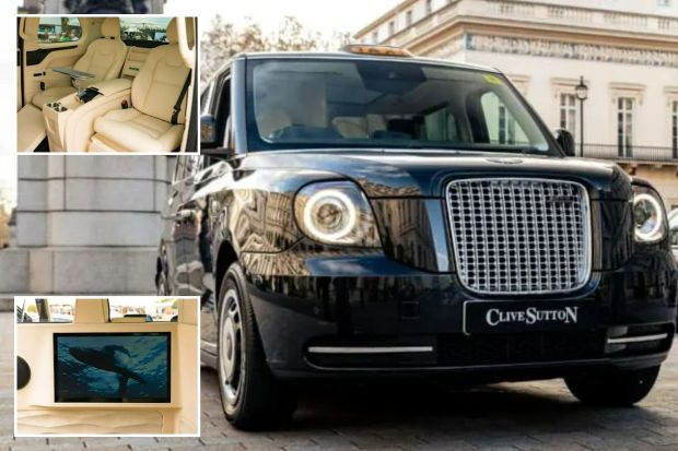 Luxury black cab fit for a king includes a fridge, Apple TV and first class plane-style seats